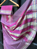 REHWA Maheshwari Handwoven Neem Reshmi BAL Border Saree