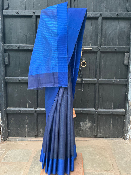 REHWA Maheshwari Handwoven Neem Reshmi Jugnu Border Saree
