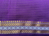 REHWA Maheshwari Handwoven Neem Reshmi Gold Zari Rajani Border Saree