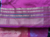 REHWA Maheshwari Handwoven Pure Silk Jugnu Gold Zari Border Saree