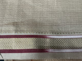 REHWA Maheshwari Handwoven Zari Tissue JUGANU Border Saree