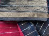 REHWA Maheshwari Handwoven Neem Reshmi Chatai Gold Zari Border Saree