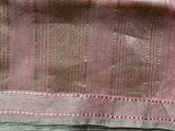 REHWA Maheshwari Handwoven Zari Tissue CHOKA Border Saree