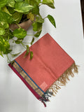 REHWA Maheshwari Handwoven Neem Reshmi Heera Border Dupatta