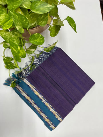 REHWA Maheshwari Handwoven Neem Reshmi Shirin Border Dupatta