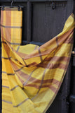 REHWA Maheshwari Handwoven Neem Reshmi GSV Border Saree