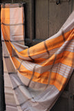REHWA Maheshwari Handwoven Neem Reshmi GSV Border Saree