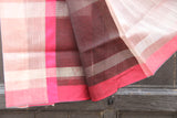 REHWA Maheshwari Handwoven Neem Reshmi POT Border Saree