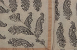 REHWA Bagh Print Maheshwari Handwoven Fabric With Dum Borders