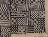 REHWA Bagh Print Maheshwari Handwoven Fabric With V Borders