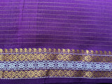 REHWA Maheshwari Handwoven Neem Reshmi Gold Zari Rajani Border Saree
