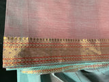 REHWA Maheshwari Handwoven Pure Cotton Gold Zari AMRIT Border Saree
