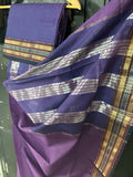 REHWA Maheshwari Handwoven Pure Cotton Gold Zari HANSA Border Saree