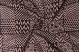 REHWA Bagh Print Maheshwari Handwoven Fabric With Mala Borders