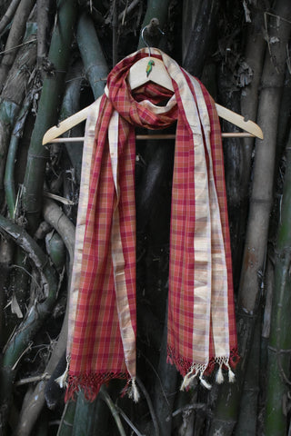 Boiled Wool Shawl, Indian Red – Passementrie